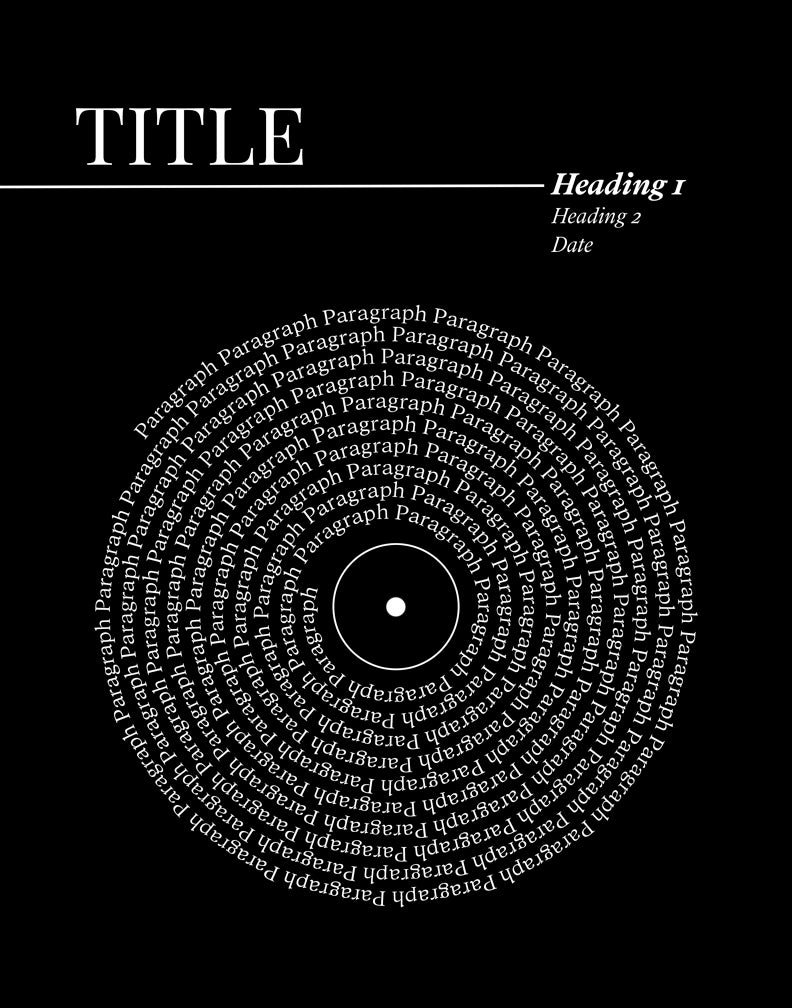Lyric Record Art (Weddings & Anniversaries)