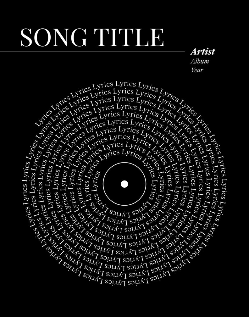 Innerbloom lyric wall art print inspired by RÜFÜS DU SOL